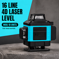 Niveau laser industriel professionnel 4D à 16 lignes, faisceau vert, auto-nivelant à 360 degrés, pour la pose de carreaux, les murs, les plafonds et les intérieurs