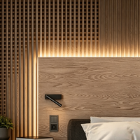 Panneau mural intérieur 3D esthétique moderne en WPC imperméable avec design graphique, respectueux de l'environnement, pour hôtels et chambres à coucher