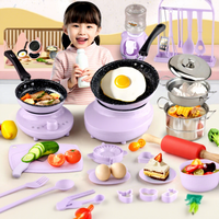 En gros, Jouets de cuisine pour jeu d'imitation, pour jeu intérieur à la maison, avec mini ustensiles de cuisine réalistes à faire soi-même, pour filles et enfants