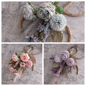 Ramo de Flores de Peonía Artificial Luoer, Tela Tejida de Plástico, Decoración para Bodas y Hogar CF01353 - Product Image 3