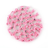 Offre Spéciale pas cher enfants filles enfant Spandex Ballet danse patinage sport gymnastique filet à cheveux accessoires de cheveux avec strass