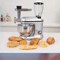 Robot culinaire multifonction 5-en-1 de 5,5 L avec bol mélangeur en acier inoxydable, pétrin et batteur à pâte pour le marché international