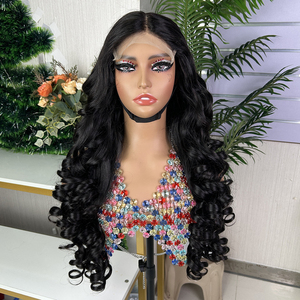 Parrucca in Capelli Umani Veri con Ricci Morbidi, Parrucca Frontale in Pizzo per <span class=keywords><strong>Donna</strong></span>, Fornitore di Tendenza - Product Image 1
