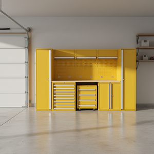 Armoire à outils en acier laminé à froid robuste avec 8 tiroirs et <span class=keywords><strong>établi</strong></span>, personnalisable OEM/ODM pour le rangement d'atelier et de garage - Product Image 6