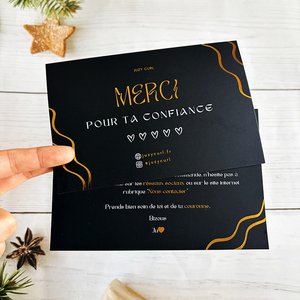 Cartes de remerciement en gros or/argent, cartes de visite en papier couché 300gsm/350gsm pour cadeaux - Product Image 3