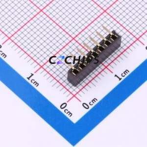 HX PM2.0-1x7P WC Pin Socket Bent Lead Through Hole,P=2mm Connector 1x7P 2mm Square Hole Right Angle Insert - Product Image 2