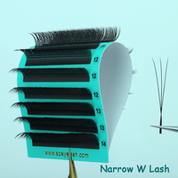 SP EYELASH Cils en forme de W étroits 3D 4D 5D, bouquets de volume préfabriqués, extensions de cils en faux vison naturel et doux, marque privée, vente en gros