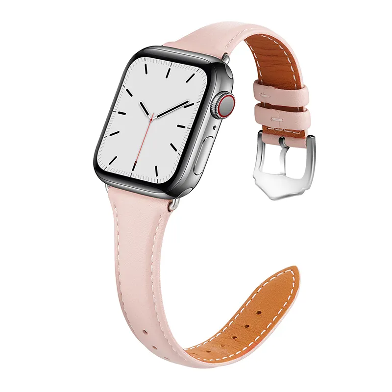 38mm 40mm 42mm 44mm Ladies Women Leather Slim Fashion Wrist Smart Watch Strap For Apple Watch Series SE 6 5 4