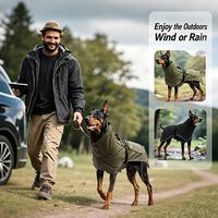 Veste d'extérieur coupe-vent et imperméable pour chien, réfléchissante, grande taille, avec boucle réglable, pour Doberman