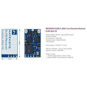 Receptor MATEKSYS MATEK EXPRESSLRS 2.4GHZ TRUE DIVERSITY Original, ELRS-R24-TD para Dron FPV - Product Image 3