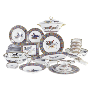 Keramisch Ramadan feest servies voor kinderen met gouden inleg, lekvrij ontwerp & keukengerei - Product Image 1