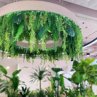 Mur végétal vertical extérieur en plastique, feuilles artificielles, décoration murale en herbe pour hall, hôtel, jardin et clôture végétale de mariage