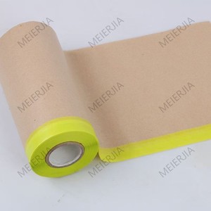 Papier de masquage pré-adhésif pour la protection des voitures, film de protection pour la peinture, film de protection pour la pulvérisation de peinture, film de protection kraft - Product Image 4