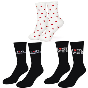 Chaussettes longues décontractées en coton tricoté avec logo personnalisé ODM, motif lettres, antidérapantes, absorbant la transpiration, anti-odeur, tendance <span class=keywords><strong>jeunesse</strong></span> - Product Image 1