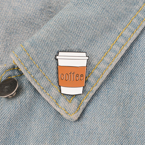 Todo sobre el café <span class=keywords><strong>esmalte</strong></span> Pin Bean Pot Cup Latte Cappuccino broches bolsa solapa ropa insignia joyería regalo para Barista - Product Image 1