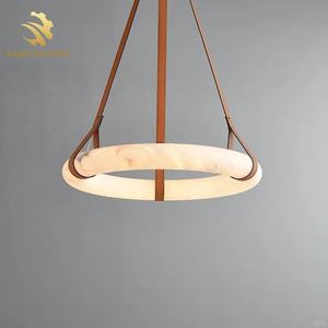 Lámpara Colgante Circular Creativa Posmoderna <span class=keywords><strong>de</strong></span> Alabastro, Lámpara <span class=keywords><strong>de</strong></span> Techo Clásica con Características Españolas para Comedor - Product Image 3