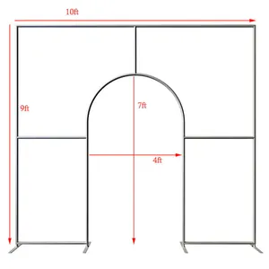 Arco Nuziale Rosa 10x9ft di Lusso con Motivo Floreale, 32mm, per Noleggio, Ideale per Matrimoni ed Eventi - Product Image 2