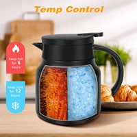 Carafes à café 1000ml théière pour garder le café chaud en acier inoxydable carafe thermique sous vide à double paroi