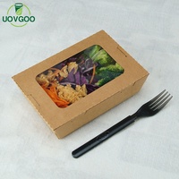 Récipients à emporter jetables pour aliments Boîtes à lunch à emporter en papier kraft brun