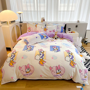 Fabricants de parures de lit personnalisées de luxe, imprimées, moelleuses, de style dessin animé, <span class=keywords><strong>anime</strong></span>, pour enfants, ensembles de draps et de housses de <span class=keywords><strong>couette</strong></span> 3 pièces et 4 pièces - Product Image 5