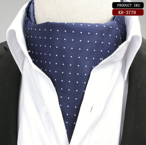 2022 hommes à pois Plaid <span class=keywords><strong>soie</strong></span> cravate cravates Jacquard tissé décontracté Ascot Polyester <span class=keywords><strong>soie</strong></span> costume chemise col écharpe - Product Image 5