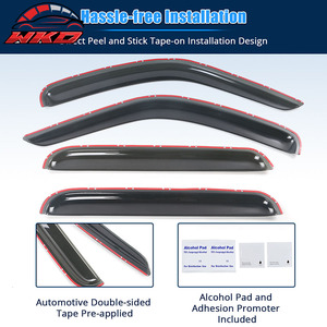 For Jeep Liberty 02-07 KJ 4PCS Window <b>Visors</b> Rain <b>Sun</b> Guard Deflectors Tape-On - Product Image 5