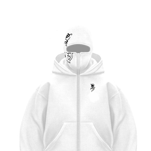 Sudadera con Capucha y Estampado Urbano para Hombre con Diseño de Cremallera, Estilo <span class=keywords><strong>Ninja</strong></span> Personalizado y Pasamontañas - Product Image 5