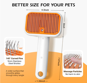 Nouveau produit : Peigne électrique 3-en-1 pour toilettage de chats et <span class=keywords><strong>chiens</strong></span>, rechargeable, en plastique écologique, brosse de nettoyage pour animaux, vaporisateur de vapeur, masseur capillaire - Product Image 3
