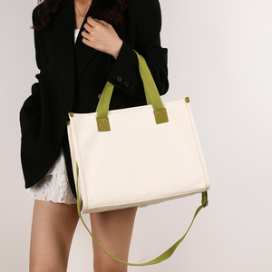 Borsa Shopping in Cotone Personalizzabile con Logo, Grande Capacità, Leggera, in Tela, Borsa da Spiaggia Resistente, Borsa a Mano Portatile da Donna - Product Image 2