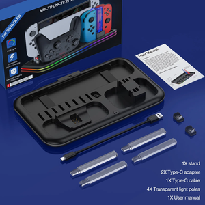 Nuevo soporte de refrigeración multifuncional <span class=keywords><strong>para</strong></span> Nintendo <span class=keywords><strong>para</strong></span> Switch Joy Con pegatina Joypad controlador cargador estación de carga <span class=keywords><strong>tarjeta</strong></span> - Product Image 4