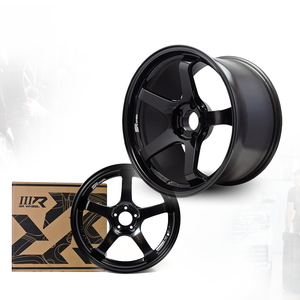 3R ADVAN GT jdm ล้อรถยนต์อลูมิเนียมอัลลอย16x7 5H100แบบหลายก้านขอบ ET38 03652-V3สีดำมันวาว Malaysia - Product Image 2