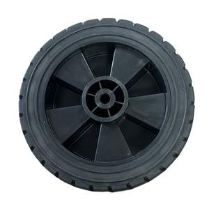 6x1.5 इंच तह वैगन ट्रॉली गाड़ी पहिया, 6 "प्लास्टिक pvc ठोस पहियों - Product Image 3