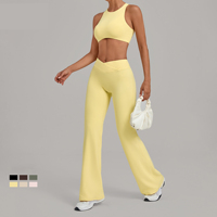 Ensemble de yoga deux pièces GC pour femmes, idéal pour la course à pied, le fitness, le contrôle du ventre et le rehaussement des hanches