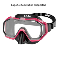 Máscara de Buceo Profesional Ajustable de Silicona con 3 Lentes y Vista Panorámica Amplia, Logotipo Personalizado para Adultos y Niños