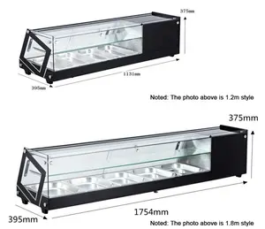 Arriart Refrigreation Equipment Sushi Display Case Cabinet Sushi Display Chiller Fridge Refrigerator Showcase
