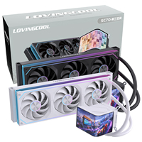 Refroidisseur d'eau AIO LOVINGCOOL Super Screen Liquid Cooling RGB 360 mm avec dissipateur thermique, papier peint dynamique surdimensionné, refroidissement du processeur pour ordinateur de jeu