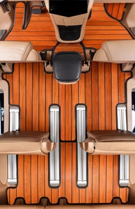 Set Tappetini di Lusso Personalizzati 2025 per Interni, Pavimento Auto in Legno Impermeabile per Auto <span class=keywords><strong>VIP</strong></span> e Veicoli Aziendali - Product Image 5
