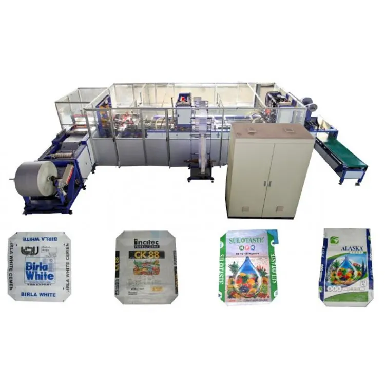 Máquina para hacer bolsas tejidas de PP, máquina de impresión de costura de corte, fabricación de bolsas tejidas