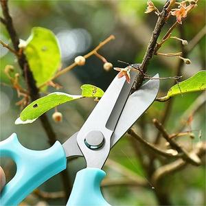 Ciseaux de jardin en acier inoxydable de qualité industrielle, bord lisse, manche en PP, multicolores, pour l'élagage des fleurs, l'horticulture et l'entretien des plantes - Product Image 4