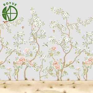 Papel Tapiz Mural Floral Chino Tradicional Impermeable Personalizado para Dormitorio, Hotel, Villa, Sala de Estar, Diseño de Interiores - Product Image 3