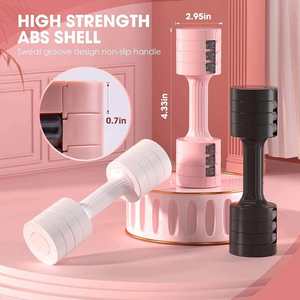 Ensemble d'<span class=keywords><strong>haltères</strong></span> réglables <span class=keywords><strong>pour</strong></span> femmes, 5 kg la paire, <span class=keywords><strong>haltères</strong></span> de yoga en néoprène amovibles, entraînement de tonification des bras à domicile - Product Image 4