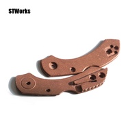 Usine OEM Fabrication Laiton Cuivre edc couteaux accessoires Poignée Couteau Cadre pour spyderco