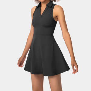 Individuelles Logo Damen Nylon Golf-Kleidung Yoga Workout-Kleid Mit Shorts Tennis Sportkleider - Product Image 3