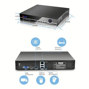 Procesador de Video Mini Manual Bonad Network H165 4 CCTV, 8 Canales H.264, 16 Canales de Cámara, 12MP - Product Image 3