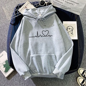 Sweat à capuche en velours grande taille pour femme, vente en gros ODM, automne-hiver, chemisier pour couple, coupe ample, tenue d'école <span class=keywords><strong>de</strong></span> beauté - Product Image 5