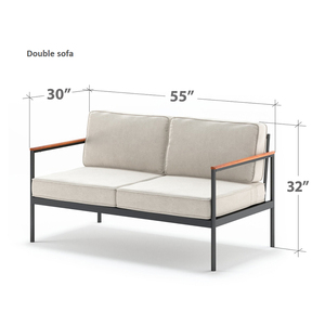 2022 New Design Modern Outdoor Hot Sale <b>Garden</b> Aluminum Furniture Patio <b>Sofas</b> Table Chair Aluminum <b>Garden</b> <b>Sofa</b> Set - Product Image 4
