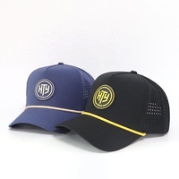 Últimos Modelos de Gorra de Béisbol Personalizada con Parche de Goma de 5 Paneles y Logotipo, Gorra de Golf Perforada con Corte Láser, Gorra Deportiva Impermeable al por Mayor