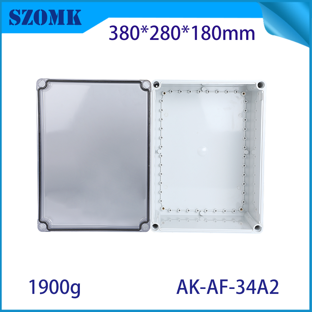 IP67 Waterproof Electrical Junction Box - Grey White 380x280x180mm