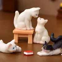 FAI DA TE figurine fata mini cane carino rana cat erba giocattoli casa di pietra miniatura in resina animali da giardino