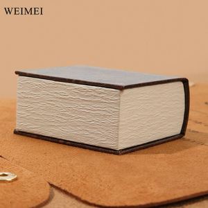 Custom Printed Vintage <b>Book</b> Style Paper Jewelry <b>Box</b> Recyclable for Ring and Necklace Packaging Brown - Product Image 4